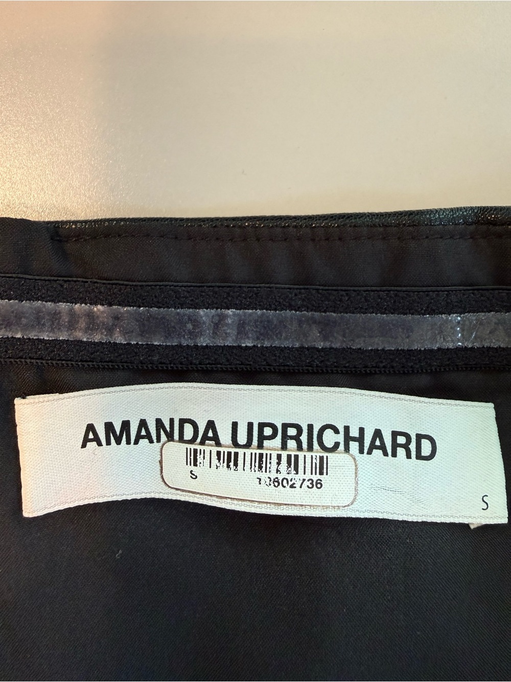Amanda Uprichard Kloss Mini Dress Black Faux Leather Cutout Strapless S - Picture 3 of 8